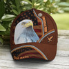 FUNSTUFFPRINT Custom American Pride Eagle Leather Style Baseball Cap
