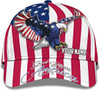 FUNSTUFFPRINT Us Eagle With American Flag God Bless America Custom Name All Over Print Baseball Cap - Christian Hats For Men Women