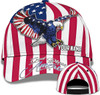 FUNSTUFFPRINT Us Eagle With American Flag God Bless America Custom Name All Over Print Baseball Cap - Christian Hats For Men Women