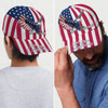 FUNSTUFFPRINT Us Eagle With American Flag God Bless America Custom Name All Over Print Baseball Cap - Christian Hats For Men Women