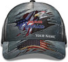FUNSTUFFPRINT Unisex God Bless America Bald Eagle Custom Name All Over Print Baseball Cap - Christian Hats For Men Women