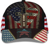 FUNSTUFFPRINT One Nation Under God Usa Flag Angel Wings Christian Cross All Over Print Baseball Cap - Christian Hats For Men Women