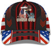 FUNSTUFFPRINT One Nation Under God Eagle On Liberty Statue Usa Flag And Cross All Over Print Baseball Cap - Christian Hats For Men Women
