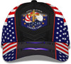 FUNSTUFFPRINT One Nation Under God Cross And American Flag Eagle Wreath All Over Print Baseball Cap - Christian Hats For Men Women