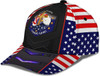 FUNSTUFFPRINT One Nation Under God Cross And American Flag Eagle Wreath All Over Print Baseball Cap - Christian Hats For Men Women