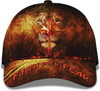 FUNSTUFFPRINT Lion With Christian Cross On Fire Faith Over Fear All Over Print Baseball Cap - Christian Hats For Men Women