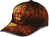 FUNSTUFFPRINT Lion With Christian Cross On Fire Faith Over Fear All Over Print Baseball Cap - Christian Hats For Men Women