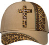 FUNSTUFFPRINT Leopard Faith Jesus Cross All Over Print Baseball Cap - Christian Hats For Men Women