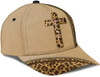 FUNSTUFFPRINT Leopard Faith Jesus Cross All Over Print Baseball Cap - Christian Hats For Men Women