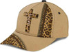 FUNSTUFFPRINT Leopard Faith Jesus Cross All Over Print Baseball Cap - Christian Hats For Men Women