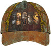 FUNSTUFFPRINT Jesus Gold Flag Cross All Over Print Baseball Cap - Christian Hats For Men Women