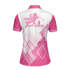 This Girl's Got Drive Pink Golf Short Sleeve Women Polo Shirt, Pink Pattern Golfing Shirt, , Female Golf Gift - Perfect Gift For Women