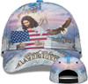 FUNSTUFFPRINT God Bless America Eagle Ball For Independence All Over Print Baseball Cap - Christian Hats For Men Women
