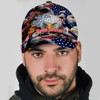 FUNSTUFFPRINT God Bless America Bald Eagles America Flag Custom Name All Over Print Baseball Cap - Christian Hats For Men Women