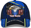 FUNSTUFFPRINT God Bless America Bald Eagle Stars Custom Name All Over Print Baseball Cap - Christian Hats For Men Women