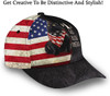 FUNSTUFFPRINT Cute Cat Us Flag God Bless America All Over Print Baseball Cap - Christian Hats For Men Women