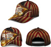 FUNSTUFFPRINT Cross One Nation Under God American Flag Custom Name All Over Print Baseball Cap - Christian Hats For Men Women