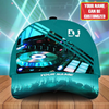 FUNSTUFFPRINT Personalized Name Disc Jockey Classic Cap, Dj baseball cap hat for men-SBC-10337