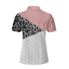 Golf Ball Texture With Leopard Pattern Golf Short Sleeve Women Polo Shirt, Golf Shirt For Female Golfers