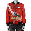 FUNSTUFFPRINT Chile Christmas Coat Of Arms Women Bomber Jacket X Style 3D Bomber Jacket