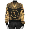 FUNSTUFFPRINT Chuuk Polynesian Chief Women’S Bomber Jacket – Gold Version 3D Bomber Jacket