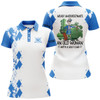 Custom Name 3d Women Golf Polo Shirts Multi color Never Underestimate An Old Woman With A Golf Club