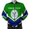 FUNSTUFFPRINT Connecticut Coat Of Arms Men Bomber Jacket Lucian Style 3D Bomber Jacket