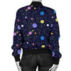 FUNSTUFFPRINT Constellation Planet Print Pattern Women Casual Bomber Jacket 3D Bomber Jacket