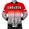 FUNSTUFFPRINT Croatia Men’s Bomber Jacket – Croatian Wattle Coat Of Arms 3D Bomber Jacket
