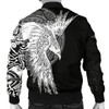FUNSTUFFPRINT Custom Men’s Bomber Jacket Mystical Raven Tattoo Special 3D Bomber Jacket