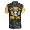 Golf Men Polo Shirt, Weekend Forecast Beer With Skeleton Polo Shirt - Perfect Gift For Men, Golfers