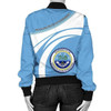 FUNSTUFFPRINT Federated States of Micronesia Coat Of Arms Women Bomber Jacketticket Bomber Jacket 3D Bomber Jacket