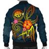 FUNSTUFFPRINT Federated States of Micronesia Polynesian Personalised Men’s Bomber Jacket – Legend of FSM (Blue) 3D Bomber Jacket