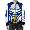 FUNSTUFFPRINT Finland Coat Of Arms Women Bomber Jacket My Style 3D Bomber Jacket