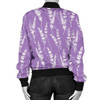 FUNSTUFFPRINT Floral Lavender Print Pattern Women Casual Bomber Jacket 3D Bomber Jacket