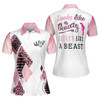 Looks Like A Beauty Drives Like A Beast Golf Short Sleeve Women Polo Shirt, Leopard Pattern Golf Shirt For Ladies