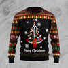 FUNSTUFFPRINT Merry Christmas Firefighter Ugly Christmas sweater, Ugly Christmas Sweater Sweatshirt, Christmas gift Firefighter Ugly Sweater