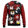 FUNSTUFFPRINT Cute Penguin Ugly Christmas Sweater, Christmas apparel, Xmas gift for adult Ugly Sweater