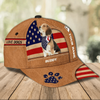 FUNSTUFFPRINT Gift for Father Lovely Dogs With USA Flag Classic Cap, Personalized Gift for Dog Lovers, Dog Dad, Dog Mom
