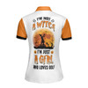 Witch Halloween Women Polo Shirt, Just A Girl Who Loves Golf Not A Witch Golf Short Sleeve Shirt, Halloween Gift For Female Golfers