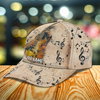 FUNSTUFFPRIT Custom Name Baseball Guitar Cap For Men And Woman, Musican 3D Cap, Guitarist Cap Hat For Summer