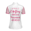 Leopard Argyle Style Golf Short Sleeve Women Polo Shirt, Golfing Forever Housework Whenever Polo Shirt, Unique Female Golf Gift, Best Gift For Golfers