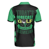 Today's Forecast For Zombie Golfer Golf Polo Shirt, Smart Golf Shirt - Perfect Gift For Women
