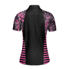 Thinning Layout Sexy Golf Girl Pink Camouflage Pattern Golf Short Sleeve Women Polo Shirt, Best Golf Ladies Shirt