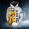 FUNSTUFFPRINT Personalized Lion Couple 3D All Over Hoodie His Queen Her King   3D Hoodie and Zip Hoodie