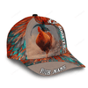 FUNSTUFFPRIT Custom With Name The Best Rooster Cap Hat, Rooster Gift For Rooster Lovers Multicolor 3D Baseball Cap Hat