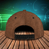 FUNSTUFFPRIT Personalized Brown Guitar Baseball Cap Hat For Musican And Guitarist, Classic Cap With Guitar Leather Pattern-SBC-10750