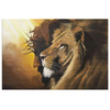 The Lion Of Judah Jesus Christ Wall Art Canvas, Lion And Jesus Picture - Religious Wall Decor