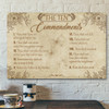 The Ten Commandments Wall Art - Christian Canvas Prints - Faith Canvas - Bible Verse Canvas - Ciaocustom