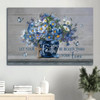 Blue Flower Unique Butterfly Let Your Faith Be Bigger Than Your Fear Canvas Wall Art - Christian Wall Decor
